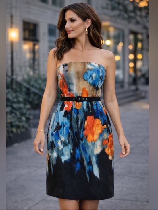 Moulinette Soeurs Dresses & Skirts - Anthropologie By Moulinette Soeurs ‘Splashed Palette’ Silk Blend Sheath Womens 6